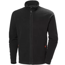 Oxford Leichte Fleecejacke, Schwarz