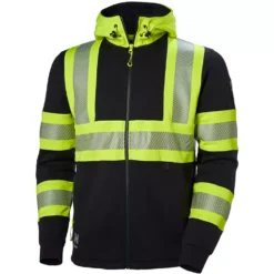 ICU Kapuzensweatshirt, Hi-vis Gelb/charcoal