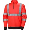 Addvis Sweatshirt Half Zip, Hi-Vis Rot