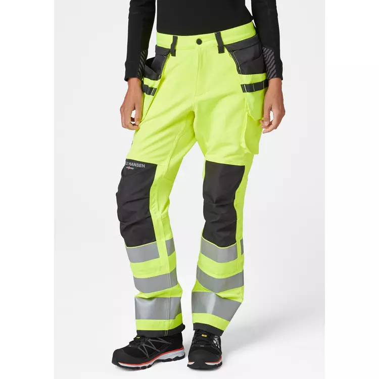 Luna Damen Handwerkerhosen Full Stretch, Hi-vis Gelb/charcoal 3 Luna Damen Handwerkerhosen Full Stretch, Hi-vis Gelb/charcoal – Bild 3