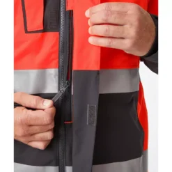 Alna 2.0 Winterjacke, Hi-vis Rot/Charcoal -Helly Hansen Workwear 121901 30
