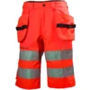 Alna Handwerkershorts, Hi-vis Rot/Charcoal