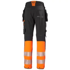 ICU BRZ Handwerkerhose Full Stretch, Ebony/Hi-Vis Orange -Helly Hansen Workwear 132453 40