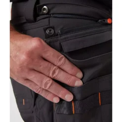 ICU BRZ Handwerkerhose Full Stretch, Ebony/Hi-Vis Orange -Helly Hansen Workwear 132453 50