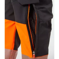 ICU BRZ Handwerkerhose Full Stretch, Ebony/Hi-Vis Orange -Helly Hansen Workwear 132453 60