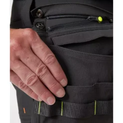 ICU BRZ Handwerkerhose Full Stretch, Ebony/Hi-Vis Gelb -Helly Hansen Workwear 132454 70