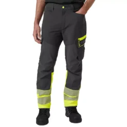ICU BRZ Diensthose Full Stretch, Ebony/Hi-Vis Gelb -Helly Hansen Workwear 132456 20