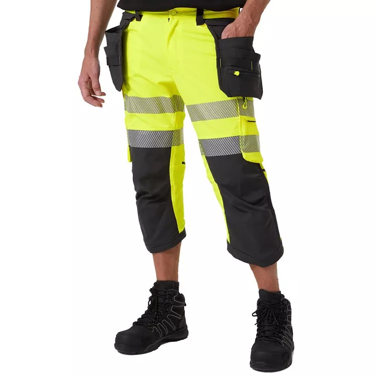 ICU BRZ 3/4-Handwerkerhose Full Stretch, Hi-vis Gelb/Ebony 3 ICU BRZ 3/4-Handwerkerhose Full Stretch, Hi-vis Gelb/Ebony – Bild 3