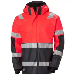Alna 2.0 Regenjacke, Hi-Vis Rot/Ebony -Helly Hansen Workwear 132463 10 3