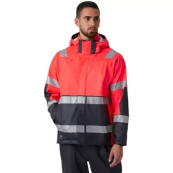 Alna 2.0 Regenjacke, Hi-Vis Rot/Ebony -Helly Hansen Workwear 132463 20