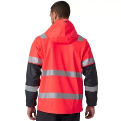 Alna 2.0 Regenjacke, Hi-Vis Rot/Ebony -Helly Hansen Workwear 132463 30