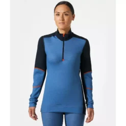 Lifa Damen Thermonterhemd Half Zip Mit Merinowolle, Navy/Stone Blue -Helly Hansen Workwear 137795 20