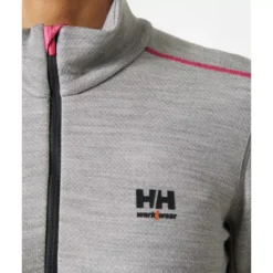 Lifa Damen Thermonterhemd Half Zip Mit Merinowolle, Grey Melange -Helly Hansen Workwear 137801 50
