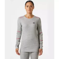 Lifa Damen Thermounterhemd Mit Merinowolle, Grey Melange -Helly Hansen Workwear 137816 20