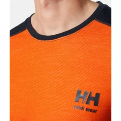 Lifa Langärmliges Thermounterhemd Mit Merinowolle, Marine/Dunkelorange -Helly Hansen Workwear 142768 50