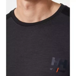 Lifa Langärmliges Thermounterhemd Mit Merinowolle, Schwarz/Ebony -Helly Hansen Workwear 143476 50