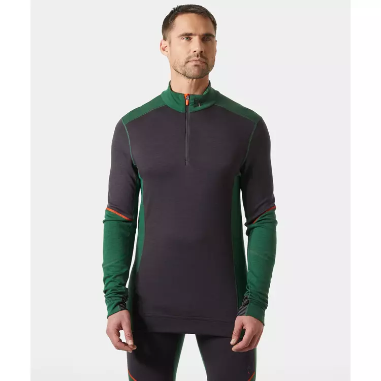 Lifa Marino Half-Zip Thermounterhemd Mit Merinowolle, Green/Ebony 3 Lifa Marino Half-Zip Thermounterhemd Mit Merinowolle, Green/Ebony – Bild 3