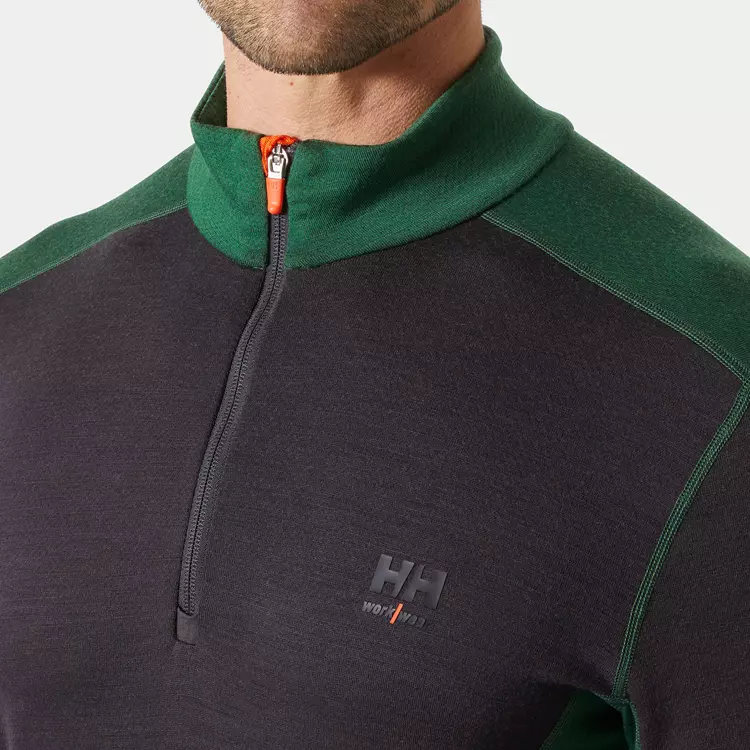 Lifa Marino Half-Zip Thermounterhemd Mit Merinowolle, Green/Ebony 9 Lifa Marino Half-Zip Thermounterhemd Mit Merinowolle, Green/Ebony – Bild 9