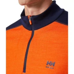 Lifa Marino Half-Zip Thermounterhemd Mit Merinowolle, Marine/Dunkelorange -Helly Hansen Workwear 144601 50