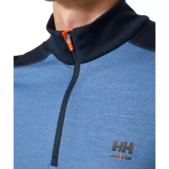 Lifa Marino Half-Zip Thermounterhemd Mit Merinowolle, Navy/Stone Blue -Helly Hansen Workwear 144602 50