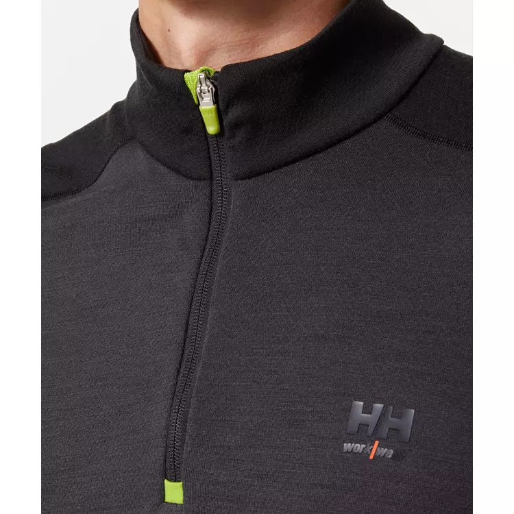 Lifa Marino Half-Zip Thermounterhemd Mit Merinowolle, Schwarz/Ebony 9 Lifa Marino Half-Zip Thermounterhemd Mit Merinowolle, Schwarz/Ebony – Bild 9